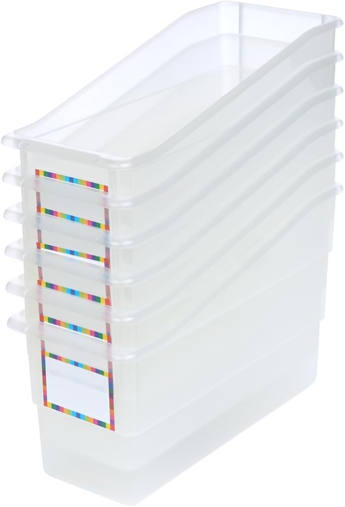 Really Good Stuff Durable Book & Binder Holders - 6 Pack - Clear by ReallyGoodStuff