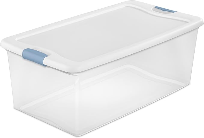 Sterilite Latching Box with Lids for Home and Office, 106 Quart, 8-Pack | Heavy-Duty and Stackable Plastic Containers with Latches for Closet, Cabinet, Bedroom, Bathroom and Dorm Room Organization - Image 9