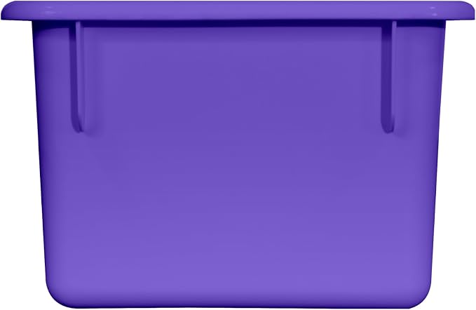 Wood Designs Cubby Storage Bin, Heavy Duty Plastic Containers for Kids Purple Cubby Tray Set of 30 - Image 4