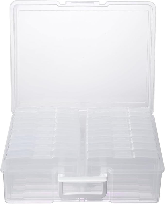 novelinks Photo Storage Boxes with Handle, Photo Organizers and Storage | 1Pack Clear, Photo Albums 4x6 Pictures, Photo Cases, Classroom Organization, Index Card Box, Photo Card Holder, Seed Storage - Image 7