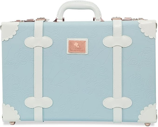 Unitravel Baby Keepsake Case, 18" Handmade Memory Storage Box, Newborn Keepsake Box, Vintage Suitcase for Baby Shower, Baptism, Naming Ceremony or Birthday (blue) by Unitravel
