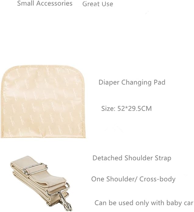 Diaper Tote Bag Organizer, Large Capacity Shoulder Bag Baby Portable Nappy Handbag Crossbody Bags - Image 7