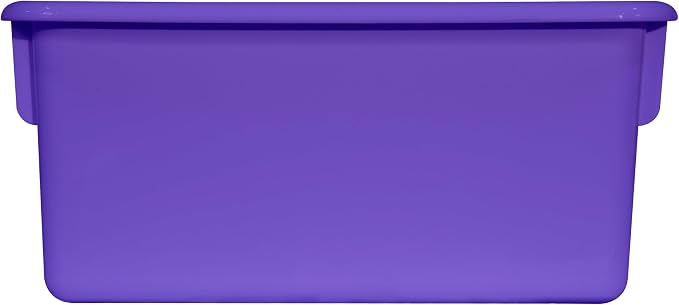 Wood Designs Cubby Storage Bin, Heavy Duty Plastic Containers for Kids Purple Cubby Tray Set of 30 - Image 3