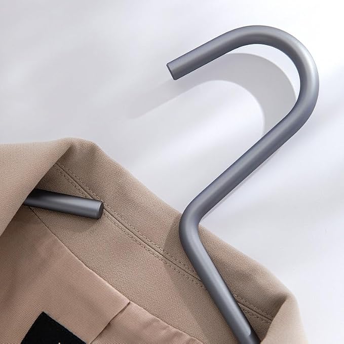 Premium Matte Titanium Gray Aluminum Coat Hangers 10 Piece Set, 16.5” Extra Smooth & Durable Metal Shirt Dress Hanger,Aluminum Alloy Hanger,Clothing Support,Clothing Hang - Image 7