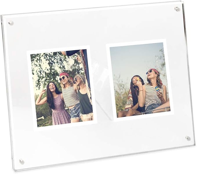Isaac Jacobs 5” x 7” Clear Plain Acrylic Picture Frame, Magnetic Photo Frame, Made for Tabletop Display with Two-Way Easel | Plain Acrylic Picture Frame, Magnetic Photo Frame, Made for Tabletop Display - Image 3