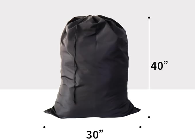 Extra Large Laundry Bag 30"x40", Black, 18 Pack | Drawstring Bags, For College, Dorm, Apartment, Bulk Set for Family or Shared Laundry Rooms - Image 3