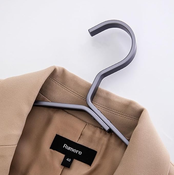 Premium Matte Titanium Gray Aluminum Coat Hangers 90 Piece Set, 16.5” Extra Smooth & Durable Metal Shirt Dress Hanger,Aluminum Alloy Hanger,Clothing Support,Clothing Hang - Image 3