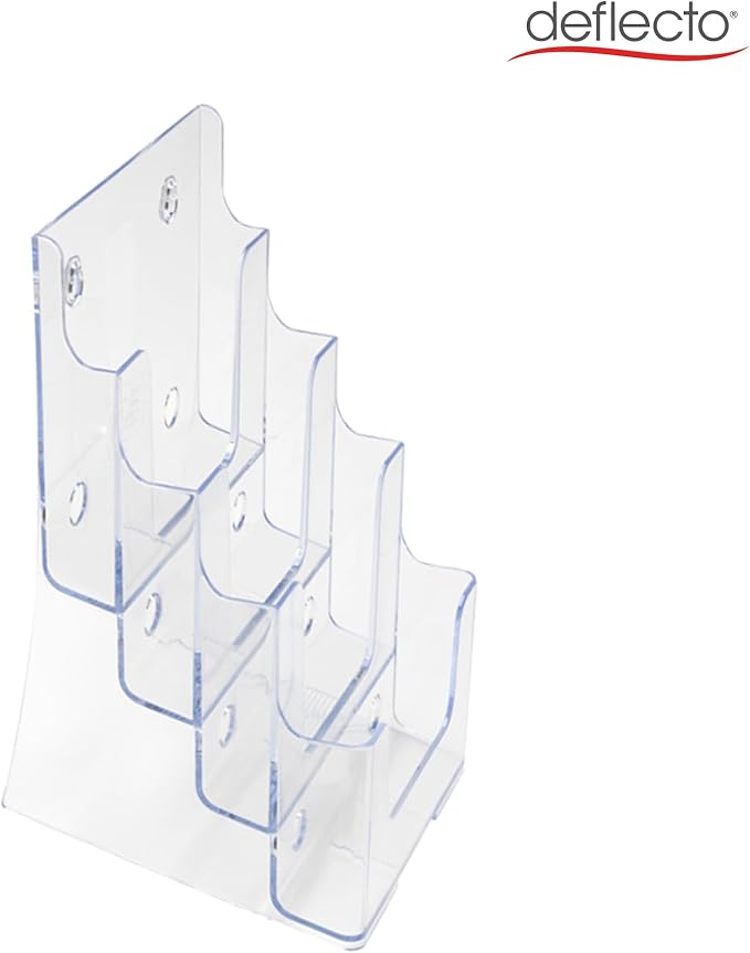 Deflecto 77901 Four-tier multi-compartment medium size docuholder, 6-1/2wx6-1/4dx10h, clear - Image 7