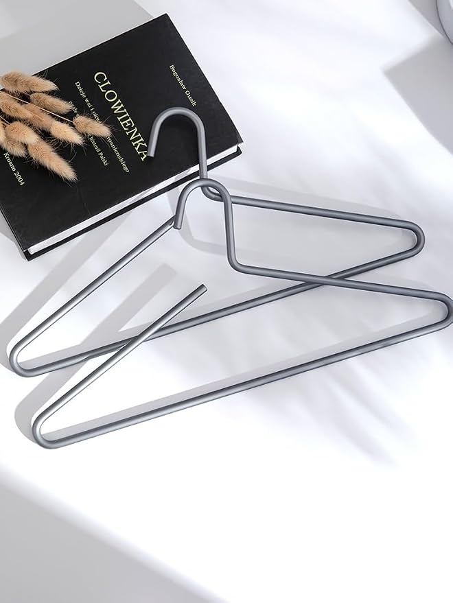 Premium Matte Titanium Gray Aluminum Coat Hangers 10 Piece Set, 16.5” Extra Smooth & Durable Metal Shirt Dress Hanger,Aluminum Alloy Hanger,Clothing Support,Clothing Hang - Image 6