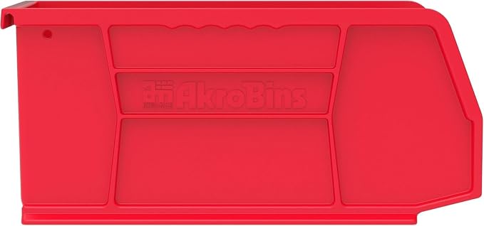 Akro-Mils 30230 AkroBins Plastic Storage Bins, 11"x5"x5", Red, 12-Pack | Space-Saving Stackable Bins for Garage, Pantry, Craft Organization - Image 8