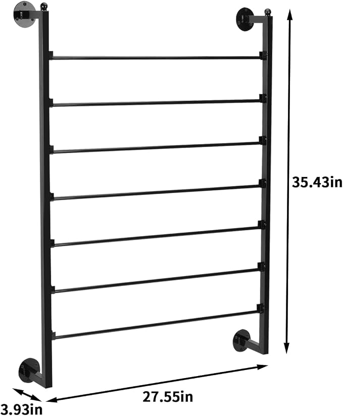 ikare Ribbon Storage Organizer,Wall Mounted Ribbon Organizer,Wrapping Paper Rack,7-Tier Metal Ribbon Storage for Craft Room,Flower Shop,Christmas Gift Wrapping Paper - Image 3