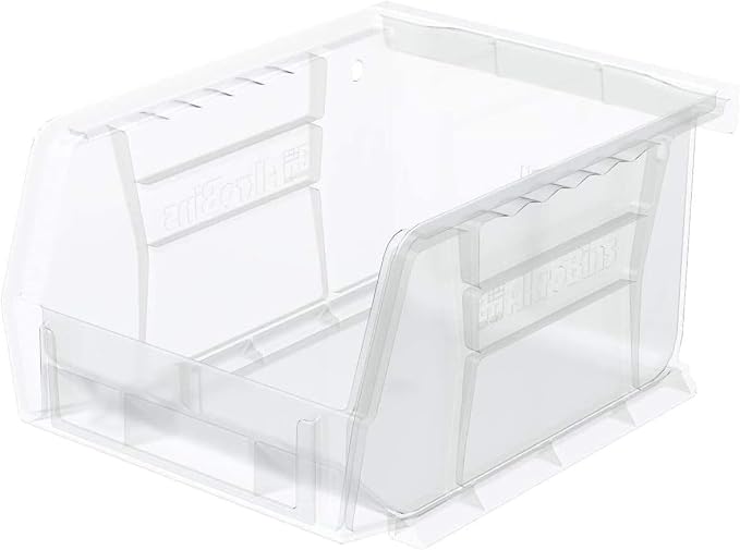 Akro-Mils 30210 AkroBins Plastic Storage Bins, 5"x4"x3", Clear, 24-Pack | Space-Saving Stackable Bins for Garage, Pantry, Craft Organization - Image 14