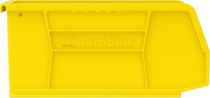 Akro-Mils 30230 AkroBins Plastic Storage Bins, 11"x5"x5", Yellow, 12-Pack | Space-Saving Stackable Bins for Garage, Pantry, Craft Organization - Image 9