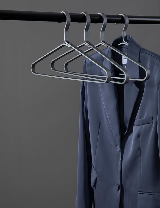 Premium Matte Silvery Aluminum Coat Hangers 6 Piece Set, 17.7” Extra Smooth & Durable Metal Shirt Dress Hanger,Aluminum Alloy Hanger,Clothing Support,Clothing Hang - Image 2