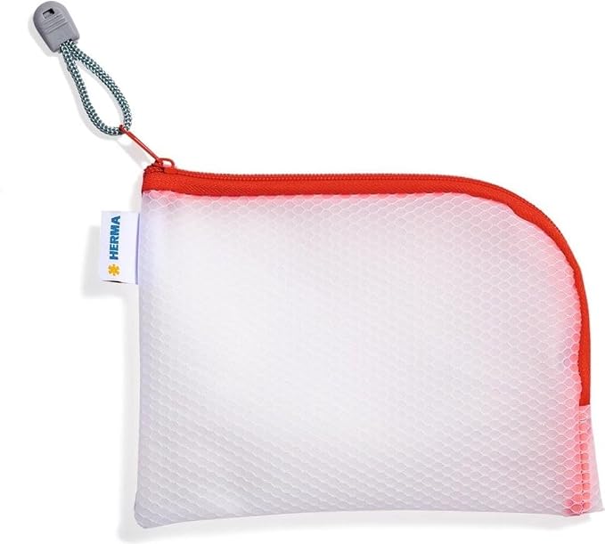 HERMA Zip Cosmetic Bag, Red, 19 x 14 cm, Zip pocket by HERMA