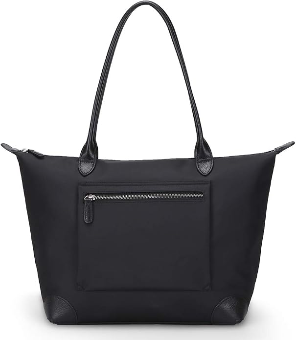 DORIS&JACKY Women Lightweight Tote Bag Designer Leather Work Shoulder Purse | Large Foldable Waterproof Nylon Hobo, Soft Fashion Casual Travel Gym Shopping Handbags with Long Leather Strap - Image 8