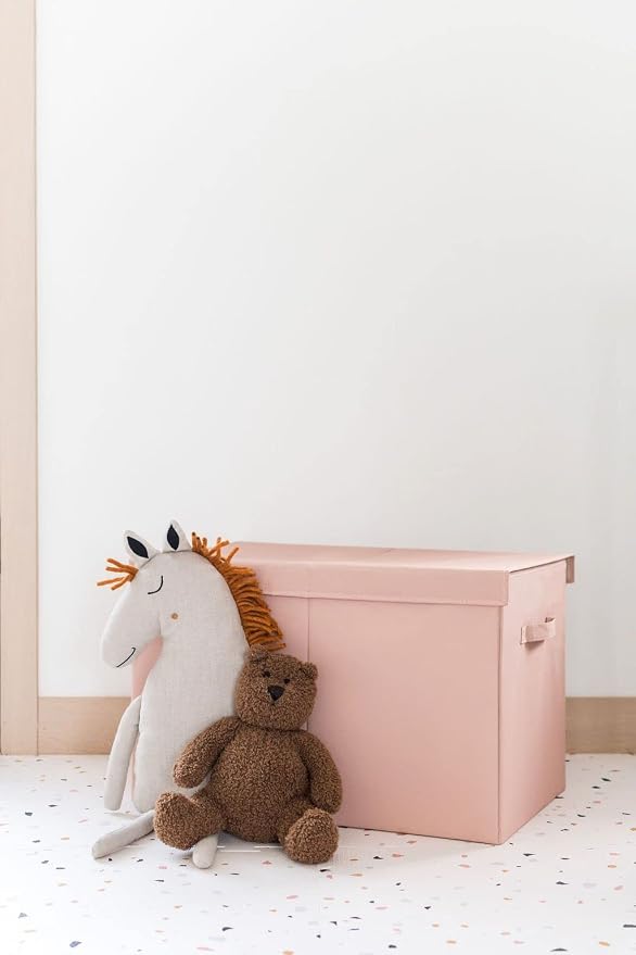 3 Sprouts Recycled Fabric Toy Chest, Extra Large, With Lid, Solid Clay | Recycled fabric, Extra large storage box, Lid included, Collapsible, Sturdy toy bins, Kids bedroom or playroom, Lightweight - Image 5