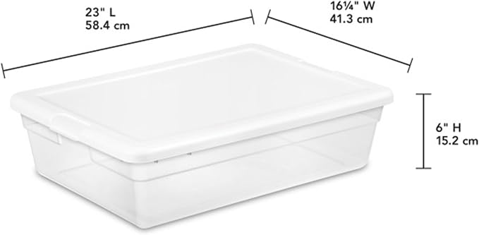 Sterilite 30-Pack Storage Box, Stackable Clear Plastic Bins with Snap-On Lids, 28 Quart - Image 2