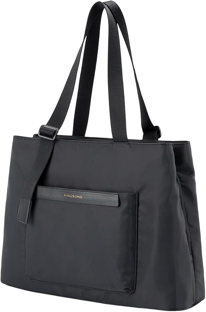 Kingsons Tote Bag for Women, Large Nylon Tote handbags, waterproof Laptop Tote with 14" MacBook Pro Compartment by Kingsons