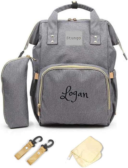 PERSONALIZED Large Diaper Knapsack/Tote Backpack/Messenger Shoulder Bag by DreamEmbroidery