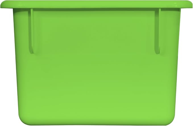 Wood Designs Cubby Storage Bin, Heavy Duty Plastic Containers for Kids Lime Green Cubby Tray Set of 30 - Image 5