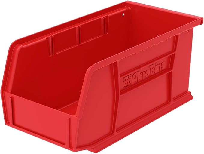 Akro-Mils 30230 AkroBins Plastic Storage Bins, 11"x5"x5", Red, 12-Pack | Space-Saving Stackable Bins for Garage, Pantry, Craft Organization - Image 12