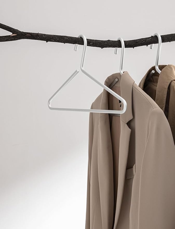 Premium Matte Silvery Aluminum Coat Hangers 6 Piece Set, 16.5” Extra Smooth & Durable Metal Shirt Dress Hanger,Aluminum Alloy Hanger,Clothing Support,Clothing Hang - Image 5