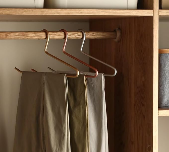 Premium Matte Gold Aluminum Pants Hanger 10 Pack, 13.7” Extra Smooth & Durable Metal Shirt Dress Hanger,Aluminum Alloy Hanger,Clothing Support,Clothing Hang - Image 7