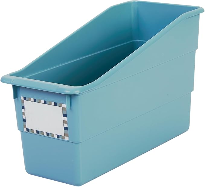 Really Good Stuff Durable Book & Binder Holder, 6-Pack, Water | 5.5" x 12.5" x 7.5", Classroom Organization, Storage Solution, Sturdy & Versatile - Image 9
