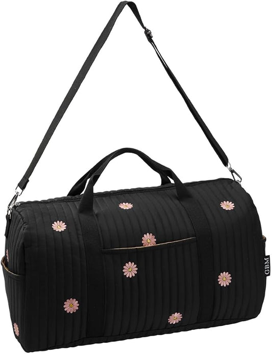 Women’s Travel Duffel Bag – Large Weekender & Overnight Travel Bag with Wet Pocket, Carry-On Friendly, Ideal as Hospital or Maternity Bag for Labor and Delivery by GoBabyMart