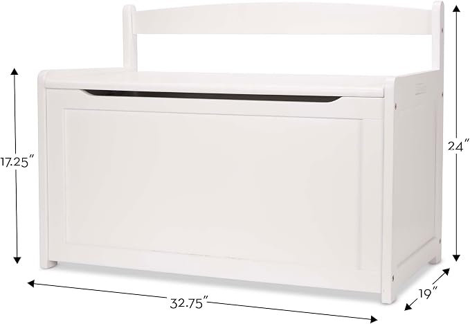 Melissa & Doug Toy Chest, Wooden Toy Storage Box with Safety-Hinged Lid, Kids Toys Storage Organizer for Playroom, Bedroom, & Montessori Classroom Furniture for Boys & Girls Ages 3+ - Image 5
