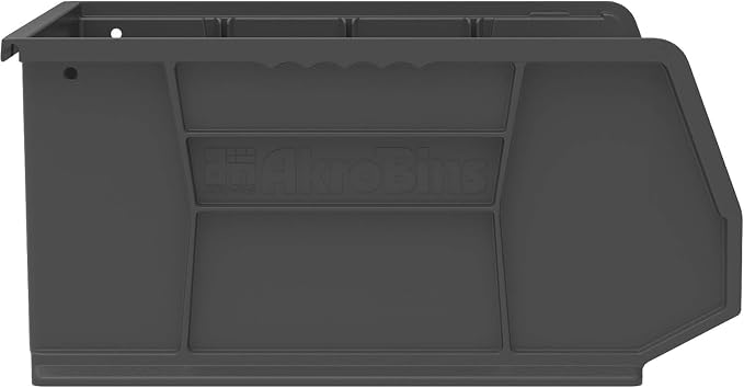 Akro-Mils 30250 AkroBins Plastic Storage Bins, 15"x16"x7", Black, 6-Pack | Space-Saving Stackable Bins for Garage, Pantry, Craft Organization - Image 4