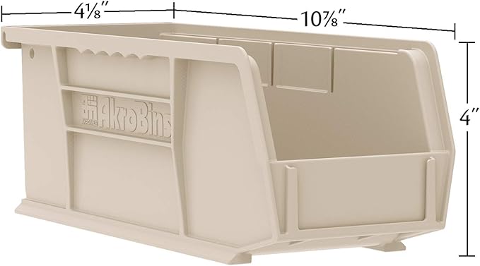 Akro-Mils 30224 AkroBins Plastic Storage Bins, 11"x 4"x 4", Blue, 12-Pack | Space-Saving Stackable Bins for Garage, Pantry, Craft Organization - Image 3