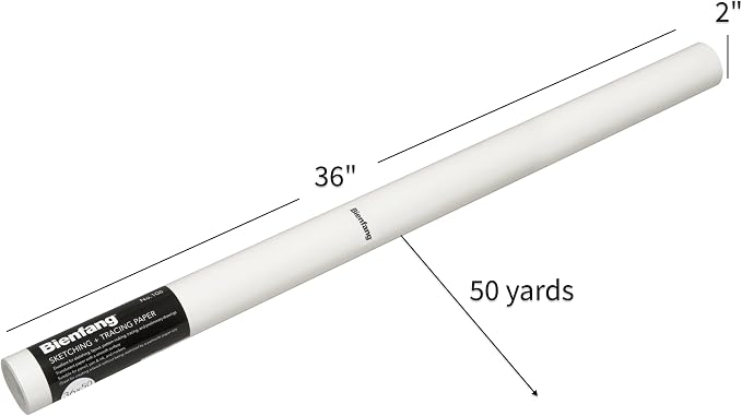 Bienfang Sketching & Tracing Paper Roll, White, 36 Inches x 50 Yards - for Drawing, Trace, Sketch, Sewing Pattern - Image 3
