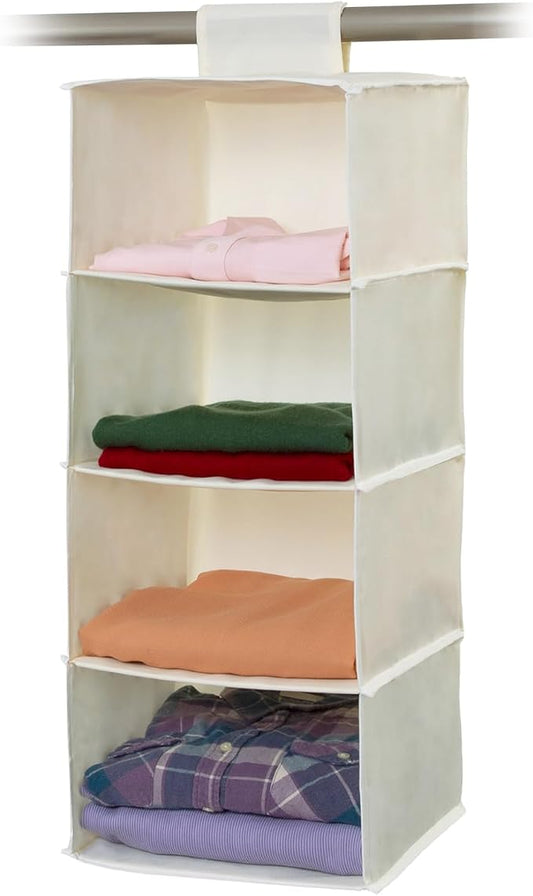 アストロ Astro 880-39 Hanging Storage, 4 Tiers, Ivory Shirt Holder, Hanging Storage, Large Capacity Storage, Neat Organization, Closet, Storage, Hanging by ASTROSTORAGE