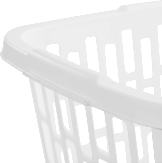 4 Pack Plastic Laundry Baskets, 1.5 Bushel with Handles & Ventilated Sides | Stackable laundry baskets with grip handles, ventilated sides & big capacity for bedroom, bathroom, dorm and laundry use - Image 7