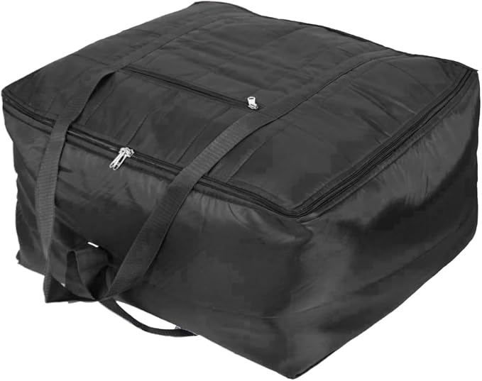 ANKIT INTERNATIONAL Jumbo Storage Bag for Clothes & Bedding – Lightweight Moisture Proof Parachute Fabric Organizer with Zipper & Handles, Large Capacity Storage for Blankets, Comforters (Black) - Image 2