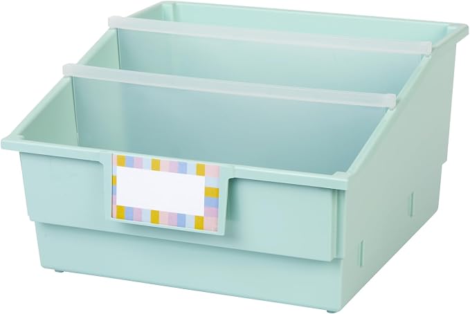 Really Good Stuff Picture Book Classroom Library Bins with Dividers, 6-Pack | Boho Colors - Image 6