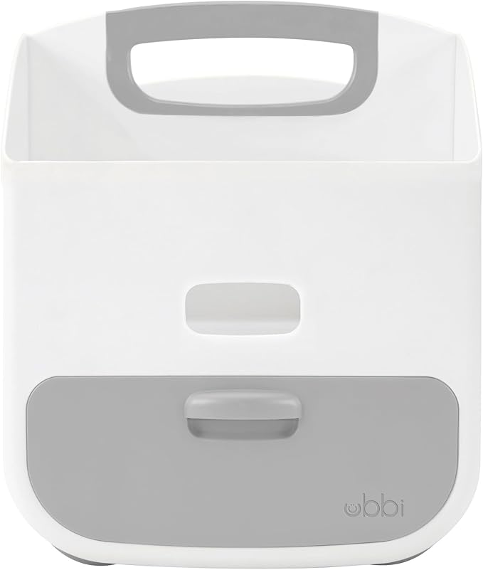 Ubbi Portable Diaper Caddy & Changing Mat, Gray | Baby & Toddler Nursery Changing Station, Diaper Storage, Caddy Organizer, Stores Baby Diapers, Wipes & Changing Essentials - Image 4