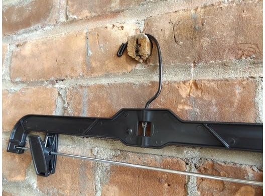 NAHANCO 14” Heavy Weight Black Plastic Bottom Hanger, 100 Pack | Heavy Weight Plastic Skirt/Pant Hangers with Black Hook and Black Plastic Clips - Image 4