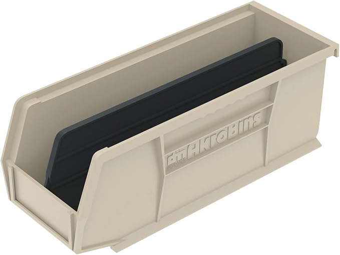 Akro-Mils 40224 Plastic Length Dividers for AkroBins Stackable Storage Bins Model 30224, Custom Storage Inserts for Tools, Crafts & Supplies, 6-Pack, Black - Image 2