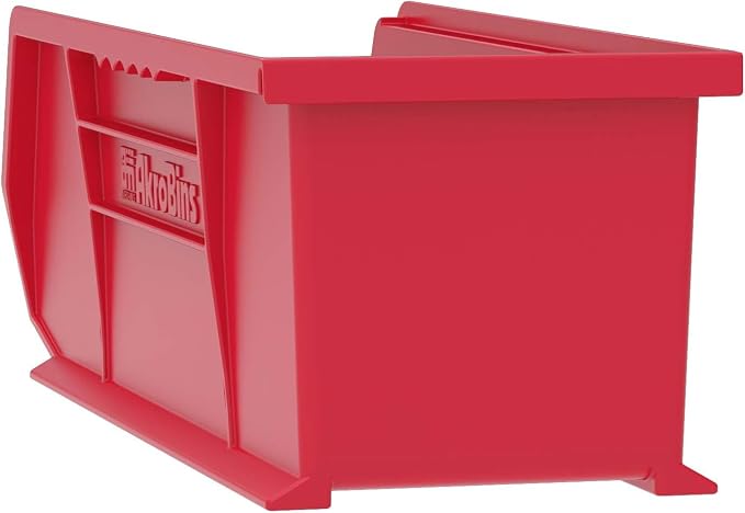 Akro-Mils 30234 AkroBins Plastic Storage Bins, 15"x5"x5", Red, 12-Pack | Space-Saving Stackable Bins for Garage, Pantry, Craft Organization - Image 7