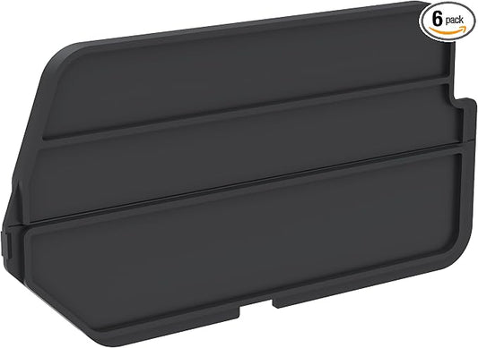 Akro-Mils 40210 Plastic Length Dividers for AkroBins Stackable Storage Bins Model 30210, Custom Storage Inserts for Tools, Crafts & Supplies, 6-Pack, Black by Akro-Mils