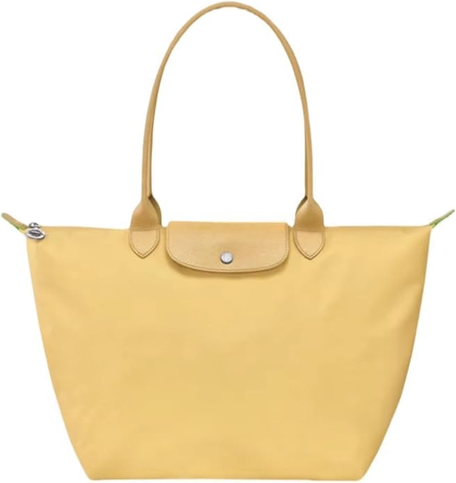 Women's Nylon Tote Bag, Large Capacity Waterproof Shoulder Bags, Spacious Handbag with Metal Zipper & Compartments by Unknown