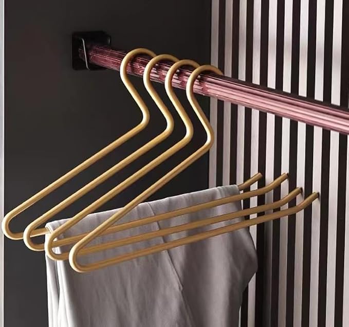 Premium Matte Gold Aluminum Pants Hanger 10 Pack, 13.7” Extra Smooth & Durable Metal Shirt Dress Hanger,Aluminum Alloy Hanger,Clothing Support,Clothing Hang - Image 5