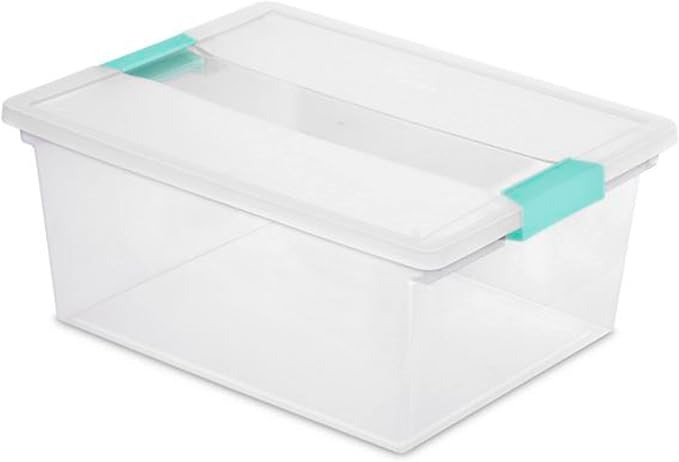 Sterilite Deep Clip Box, Clear Storage Bin with Latching Lid, 4 Pack - Image 9