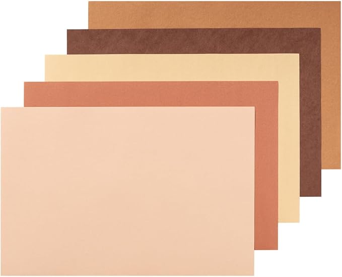 Prang Construction Paper, Shades of Me, 12" x 18", 50/Pack, 25 Packs | Formerly SunWorks, Multicultural Craft Paper, Medium Weight, 5 Assorted Skin Tone Colors, 1250 Sheets Total, P9512 - Image 5