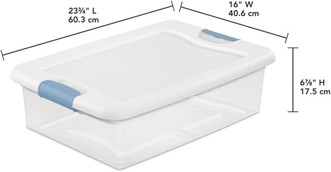 Sterilite Latching Box with Lids for Home and Office, 32 Quart, 18-Pack | Heavy-Duty and Stackable Plastic Containers with Latches for Closet, Cabinet, Bedroom, Bathroom and Dorm Room Organization - Image 2