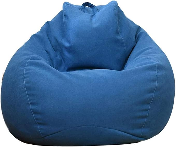 Stuffed Animal Storage Bean Bag Cover (No Filler) Extra Soft Beanbag Seat Chair Covers-Cotton Linen Memory Foam Beanbag Replacement Cover for Adults Children without Filling by ChenLee