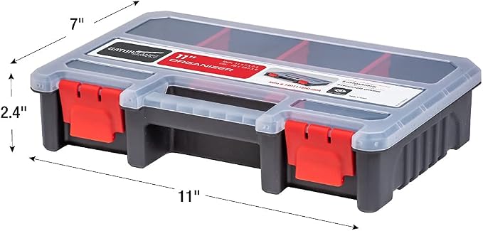 3-Pack Organizer Set – Small Parts Storage Boxes with Removable Dividers – 1 Medium & 2 Mini Hardware Cases for Screws, Bolts, Crafts – Durable Nylon Toolbox for Garage or Travel Use - Image 2